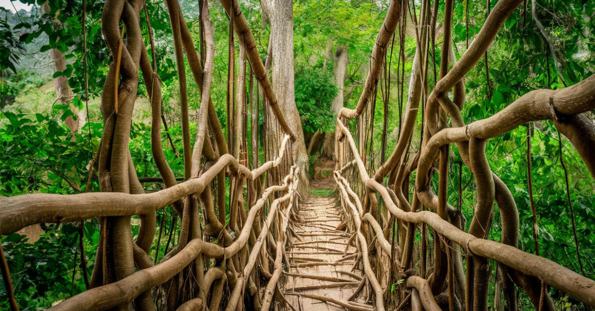 Double Decker Living Root Bridge: 2 Levels of Wonder